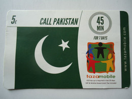 PAKISTAN  PREPAID   USED   PHONECARDS FLAG - Pakistán