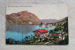 Cartolina Illustrata Lago Di Lugano - Bissone E Ponte Di Melide, Non Viaggiata - Bissone