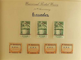 UNIVERSAL POSTAL UNION FOREIGN COUNTRIES 1949 Very Fine Mint Collection In A Special Album, All Different Complete Sets, - Other & Unclassified