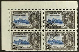 1935 SILVER JUBILEE VARIETY 2d Ultramarine And Grey-black Fine Used Upper Left Corner Block Of Four, The Lower Right Sta - Andere & Zonder Classificatie