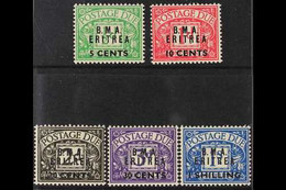 ERITREA POSTAGE DUES. 1948 "B.M.A. ERITREA" Overprinted Set, SG ED1/ED5, Never Hinged Mint (5 Stamps) For More Images, P - Italiaans Oost-Afrika