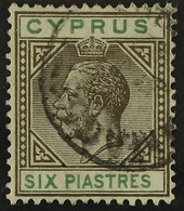 1912-15 6pi Sepia And Green Wmk Mult Crown CA With BROKEN BOTTOM LEFT CORNER, SG 80a, Very Fine Used With Cds Leaving Va - Andere & Zonder Classificatie