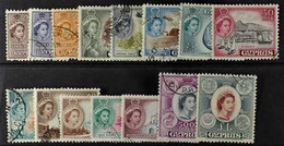 1955-60 Complete Set, SG 173/187, Fine Used. (15 Stamps) For More Images, Please Visit Http://www.sandafayre.com/itemdet - Andere & Zonder Classificatie