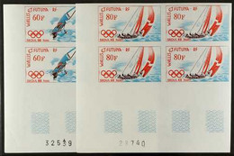 WALLIS & FUTUNA 1988 Olympics Complete Set (Yvert 378/81, SG 535/38), Superb Never Hinged Mint Lower Left Corner IMPERF  - Autres & Non Classés