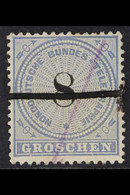 NORTH GERMAN CONFEDERATION TELEGRAPH STAMP 1869 8gr Black & Ultramarine, Michel 6, Fine Used With Pen Cancel, Scarce. Fo - Andere & Zonder Classificatie