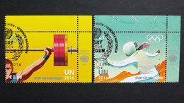 UNO-Wien 921 + 923 Oo/ESST, Sport Für Den Frieden; Olympische Sommerspiele, Rio De Janeiro - Used Stamps