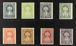 1914 Coat Of Arms Rouletted Set, Scott 354/61, Never Hinged Mint (8 Stamps) For More Images, Please Visit Http://www.san - Mexique