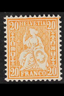 1862-1881 20c Brownish Orange "Sitting Helvetia", Mi 24c, Never Hinged Mint For More Images, Please Visit Http://www.san - Andere & Zonder Classificatie