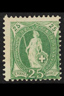 1882-1904 25c Deep Yellow Green "Standing Helvetia", Mi 59Aa, SG 135b, Never Hinged Mint For More Images, Please Visit H - Altri & Non Classificati