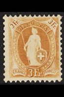 1882-1904 3f Yellow Brown "Standing Helvetia" Perf 11¾ X 11¼, Mi 64YCb, SG 158B, Very Fine Mint For More Images, Please  - Andere & Zonder Classificatie
