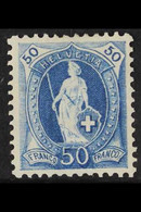 1882-1904 50c Pale Blue "Standing Helvetia" Perf 11¾, Mi 62XAa, SG 137, Very Fine Mint For More Images, Please Visit Htt - Altri & Non Classificati