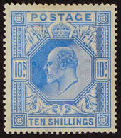 1902-10 De La Rue KEVII 10s Ultramarine, SG 265, Very Fine Lightly Hinged Mint. For More Images, Please Visit Http://www - Non Classés