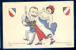 Cpa Illustrateur Politique Satirique Signée Moralès 1903 -- Encore Un Baiser NOV20-28 - Satiriques