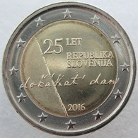 SV20016.1 - SLOVENIE - 2 Euros Commémo. Indépendance De La République De Slovénie - 2016 - Slovenia