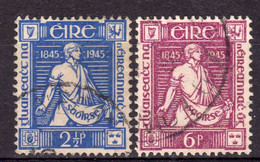 Ireland 1945 Death Centenary Of Thomas Davis Set Of 2, Used, SG 136/7 (IU) - Ungebraucht