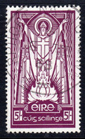 Ireland 1940-68 St. Patrick 5/- Definitive, 'E' Watermark, Chalky Paper, Used SG 124c (IU) - Unused Stamps