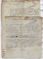 VP17.703 - MILITARIA - SAINT MARCELLIN X VALENCIN 1838 - 2 Documents Concernant Le Garde Forestier ROCHAS à VIENNE - Documents