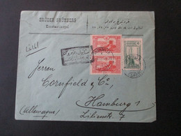 Türkei 1917 Stempel Stamboul Umschlag Brüder Grünberg Konstantinopel Nach Hamburg Gesendet Mit Rotem Papiersiegel - Lettres & Documents