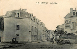 Loudun * Le Collège * Rue * Cycles & Automobiles BOURDIN Constructeur - Loudun