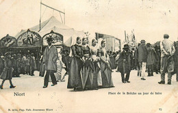 Niort * 1904 * Place De La Brêche Un Jour De Foire * Fête Foraine Cirque Circus Manège Carousel ? - Niort