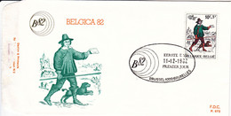 B01-212 FDC P672 - Belgique Enveloppe FDC Normal - COB 2073 - Belgica 82 - Messager -  Du 11-12-1982 - 1,45€ - 1981-1990
