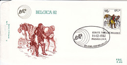 B01-212 FDC P673 - Belgique Enveloppe FDC Normal - COB 2074 - Belgica 82 - Estafette -  Du 11-12-1982 - 1,55€ - 1981-1990