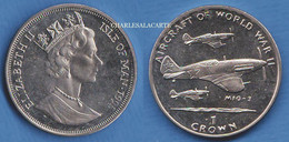 ISLE OF MAN  CUPRO-NICKEL 1995  CUPRO-NICKEL CROWN PROOF WWII PLANES MIG 3 POBJOY MINT EXCELLENT PLEASE SEE SCAN - Île De  Man