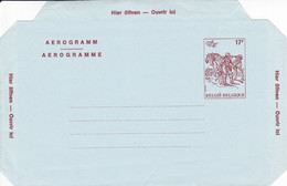 B01-212 P147-019IV - Entier Postal - Aérogramme N°19 IV (AF) Belgica 1982 17 F Représentation Du Cob 2074 Estafette. - Luchtpostbladen