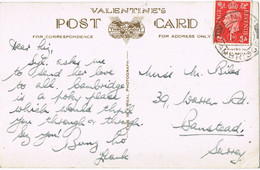 38401. Postal  LINTON (Cambridge) England 1938. Views Cambridge - Unclassified