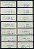 28 ATMs, DES POSITIONS POSSIBLES SUR LE LISA1 AVEC LES LISTES DES PAYS.  74éme CONGRES DE LA FFAP,  LA GARE DE TOURS - 1999-2009 Illustrated Franking Labels