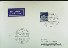 BRD: FDC-Brief Mit 100 Pf Brandenburger Tor Vom 14.4.67 Nach DDR So-St BONN 1 Knr: 510 - 1961-1970