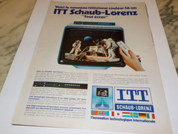 ANCIENNE  PUBLICITE SUR LA LUNE ITT SCHAUB-LORENZ  1978 - Televisie