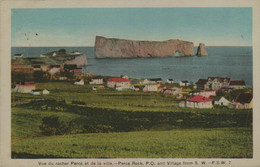 PERCE - Vue Du Rocher Percé Et De La Ville - Percé