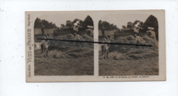 Vue Stéréoscopique  - La Vie Rurale  - La Moisson - La Batteuse   -( Agricole , Agriculture ) - Landbouw