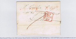 Ireland Down 1829 Unframed POST PAID Of Newry On Cover NEWRY 50 Mileage To J Fowler In Dublin - Prephilately