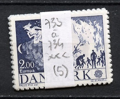 Danemark - Dänemark - Denmark Lot 1981 Y&T N°733 à 734 - Michel N°730 à 731 *** - EUROPA - Lot De 5 Séries - Ganze Bögen