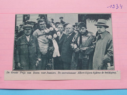 De Groote Prijs Van BOOM Voor Juniors : Albert GIJSEN Winnaar : 1934 ( Zie Foto Voor Detail ) KRANTENARTIKEL ! - Cyclisme