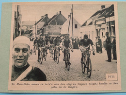 Te MEIRELBEKE Waren De Indé's Aan Den Slag En CAPOEN Haalde De Palm : 1936 ( Zie Foto Voor Detail ) KRANTENARTIKEL ! - Cyclisme