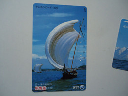 JAPAN   USED  CARDS  BOATS SHIPS - Bateaux