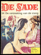 "DE SADE 34: De Verzoeking Van De Slang" - Strip Voor Volwassenen - Uitgeverij "DE VRIJBUITER", Tilburg. - Otros & Sin Clasificación