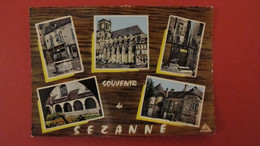 Souvenir De SEZANNE.multivues:Puits Doré.Eglise.Ancien Moulin.Cloître De L'hôpital.Ancienne Résidence Des Ducs D'Orléans - Sezanne