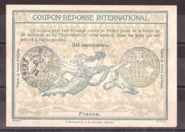 Coupon-réponse International - Type Rome - France 30 Cts - CàD Cercle Intérieur Tireté 14/11/1919 Seine-inférieure - Antwoordbons