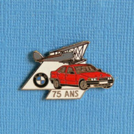 1 PIN'S //  ** AVION BIPLAN / BMW 75 ANS ** . (BMW / Démons & Merveilles) - BMW