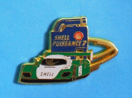 1 PIN'S //  ** PORSCHE PROTO / 24H DU MANS / SHELL PUISSANCE 7 ** . (Arthus Bertrand Paris) - Porsche