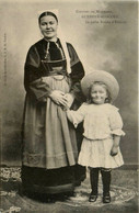 Guemené Roscoff * La Petite Bonne D'enfant En Costume Et Coiffe * Coiffes Bretonne Bretagne Morbihan - Guemene Sur Scorff