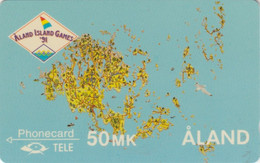 Aland, 4FINB (2), Map Of Åland, 2 Scans.    Serial Number Height Of 4mm - Aland