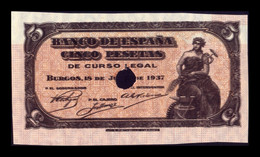 España Prueba 5 Pesetas Portabella 1937 Pick 106 SC- AUNC - 5 Peseten