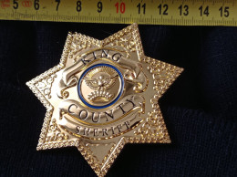 BADGE DISTINTIVO POLICE USA  KING COUNTRY SHERIEFF US MILITARY MARINE CORPS - Supplies And Equipment