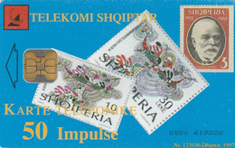 Albania, ALB-18, 50 Imp., 85 Years Ptt , Stamps And Old Telephone, 12.1997, 2 Scans - Albanien