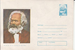 FAMOUS PEOPLE, KARL MARX, COVER STATIONERY, 1983, ROMANIA - Karl Marx